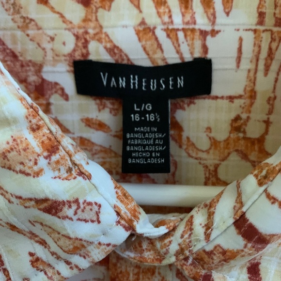 Van Heusen - Button Down - Orange - XL - Picture 2 of 3